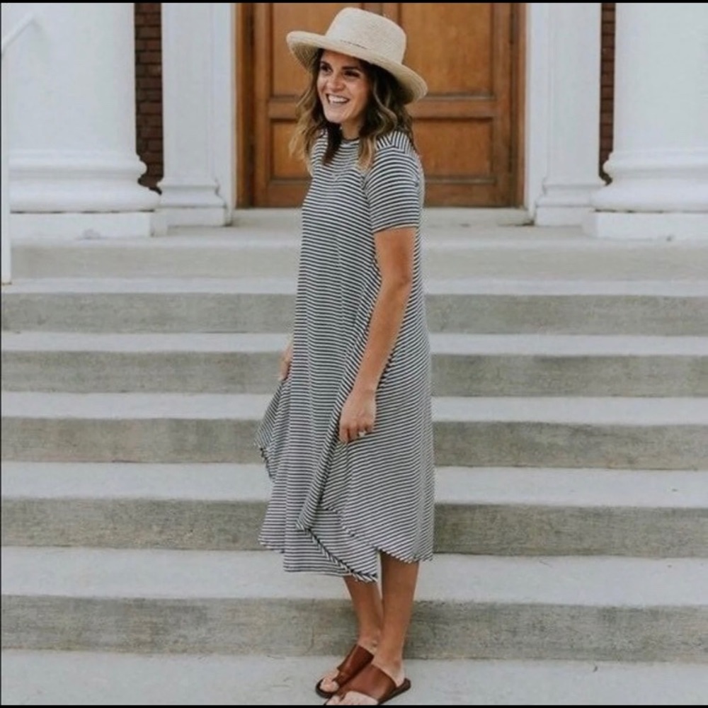 Roolee Mom Striped Swing Dress, size small